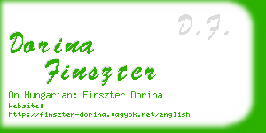dorina finszter business card